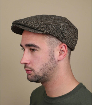 Gorro kaki chaud Hooligan brown kaki herringbone
